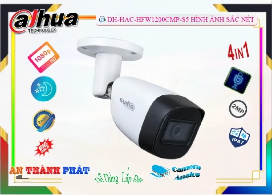 Camera An Ninh Dahua DH-HAC-HFW1200CMP-S5 