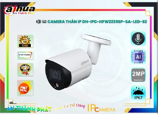 Camera Quan Sát Dahua DH-IPC-HFW2239SP-SA-LED-S2 