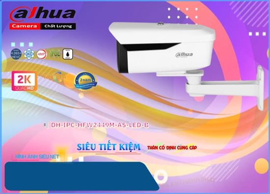 Camera Dahua DH-IPC-HFW2449M-AS-LED-B 