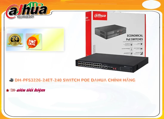Bộ chia mạng Dahua DH-PFS3226-24ET-240 