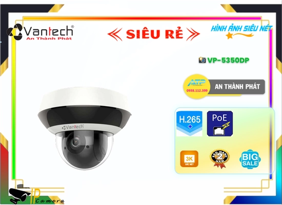 Lắp đặt camera wifi giá rẻ Camera VP-5350DP Dome IP