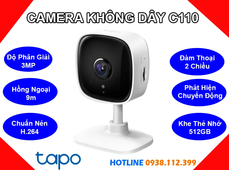 Camera Wifi Không Dây Tapo C110, camera quan sát Tapo C110, Tapo C110, C110, camera không dây Tapo C110, lắp đặt camera Tapo C110, camera Tapo C110 chính hãng, mua camera Tapo C110 giá rẻ, lắp camera Tapo C110, camera cố định Tapo C110,