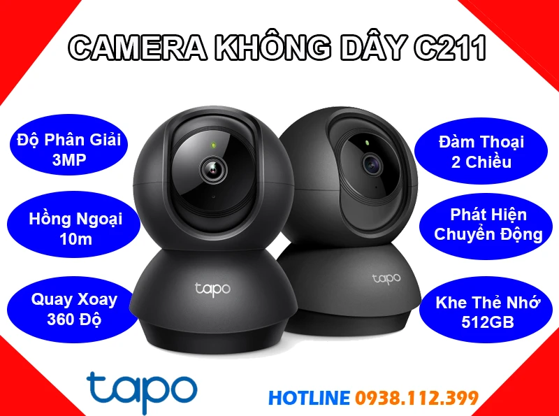Camera IP Wifi Không Dây Tapo C211 (3MP), lắp đặt camera Tapo C211, camera không dây Tapo C211, camera quan sát Tapo C211, Tapo C211, C211, camera Tapo C211 giá rẻ, camera quay xoay 360 Tapo C211, lắp camera Tapo C211 giá rẻ, camera Tapo C211 chính hãng,