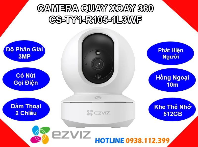 CS-TY1-R105-1L3WF,Giá giá sỉ CS-TY1-R105-1L3WF,CS-TY1-R105-1L3WF Giá Khuyến Mãi,Bán giá rẻ Camera Giá Rẻ Ezviz CS-TY1-R105-1L3WF Không Dây được Thiết kế ban đêm có màu Đang giảm giá ,phân phối Loại Camera
