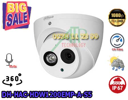 Lắp đặt camera wifi giá rẻ CAMERA DAHUA DH-HAC-HDW1200EMP-A-S5