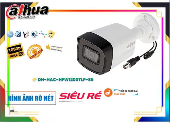 Lắp đặt camera wifi giá rẻ ❂ Camera An Ninh Dahua DH-HAC-HFW1200TLP-S5 Giá rẻ