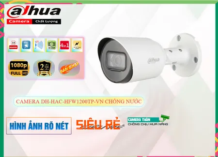 Lắp đặt camera wifi giá rẻ DH-HAC-HFW1200TP-VN Camera Full HD 1080P