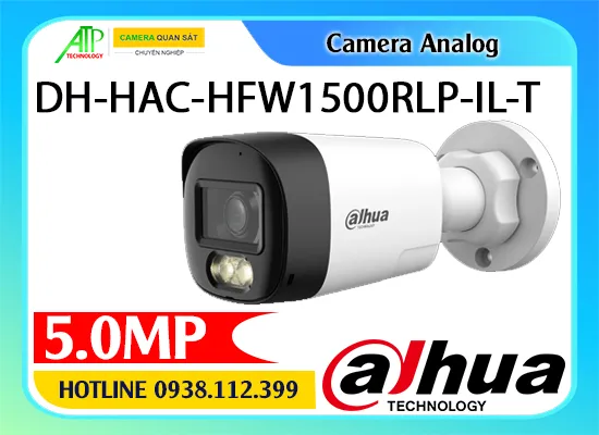 DH-HAC-HFW1500RLP-IL-T, Camera Dahua DH-HAC-HFW1500RLP-IL-T, Camera Dahua 5MP, Camera HDCVI Dahua 5MP, giá DH-HAC-HFW1500RLP-IL-T, Camera Dahua ánh sáng kép, Camera Dahua có mic, Camera Dahua Full Color 5MP, mua Camera DH-HAC-HFW1500RLP-IL-T