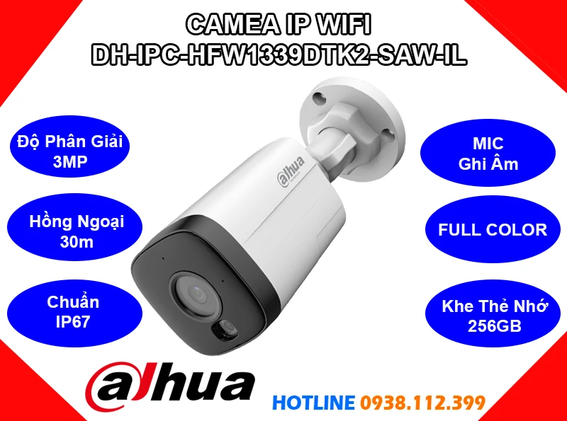 Lắp đặt camera Camera Dahua DH-IPC-HFW1339DTK2-SAW-IL