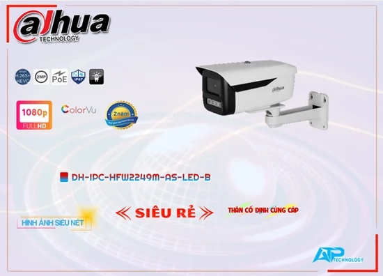 Camera Dahua DH-IPC-HFW2249M-AS-LED-B 
