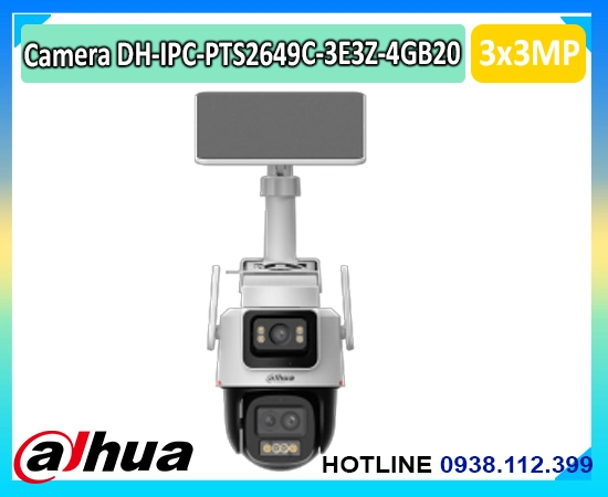 Camera Solar 4G Dahua DH-IPC-PTS2649C-3E3Z-4GB20, Camera kép 3+3MP DH-IPC-PTS2649C-3E3Z-4GB20, Camera 4G pin mặt trời DH-IPC-PTS2649C-3E3Z-4GB20, Camera PT hybrid zoom 6× DH-IPC-PTS2649C-3E3Z-4GB20, Camera SMD3.0 DH-IPC-PTS2649C-3E3Z-4GB20, Camera WizColor DH-IPC-PTS2649C-3E3Z-4GB20, Camera ngoài trời IP66 DH-IPC-PTS2649C-3E3Z-4GB20