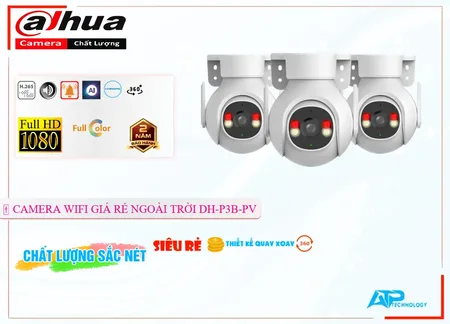 Lắp đặt camera wifi giá rẻ DH-P3B-PV Camera Xoay 360 Ngoài Trời