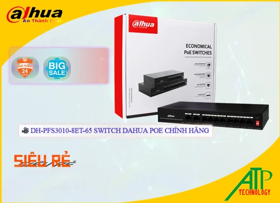 Lắp đặt camera wifi giá rẻ Dahua Switch chuyển đổi mạng DH-PFS3010-8ET-65