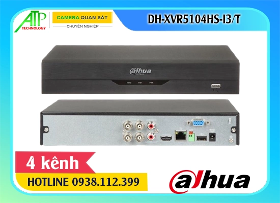 dau ghi dahua DH-XVR5104HS-I3/T, dahua DH-XVR5104HS-I3/T, dau ghi dahua 4 kenh