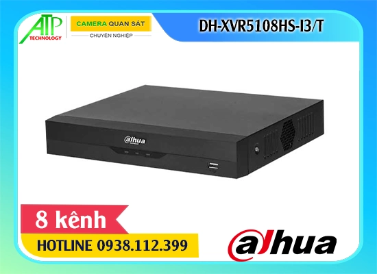 dau ghi dahua DH-XVR5108HS-I3/T, dahua DH-XVR5108HS-I3/T, đầu ghi hình AI, đầu ghi giá rẻ, đàu ghi chính hãng 