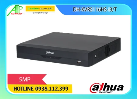 đầu ghi DH-XVR5116HS-I3/T, đầu ghi Dahua DH-XVR5116HS-I3/T, đầu ghi XVR 16 kênh Dahua, đầu ghi hỗ trợ AI Dahua, đầu ghi camera HDCVI DH-XVR5116HS-I3/T, đầu ghi Dahua 16 kênh chuẩn nén H265, đầu ghi an ninh Dahua XVR