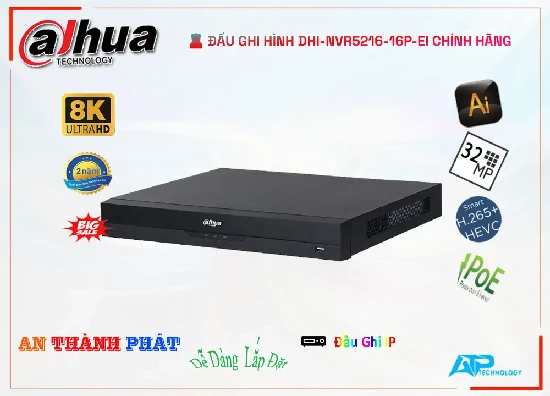 Lắp đặt camera wifi giá rẻ Đầu Thu KTS Dahua DHI-NVR5216-16P-I