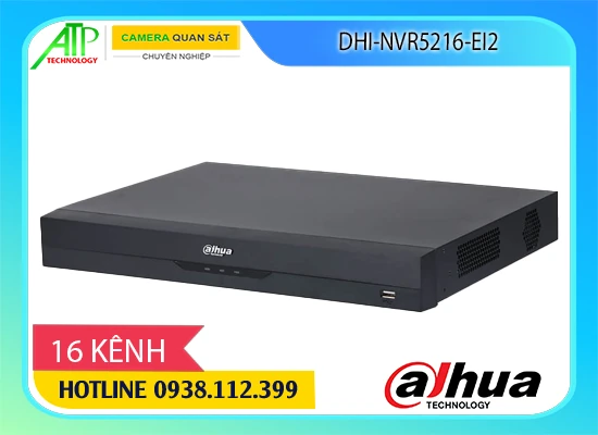 đầu ghi dahua 16 kênh, đầu ghi hình IP dahua, đầu ghi DAHUA DHI-NVR5216-EI2, đầu ghi wizsense dahua, đầu ghi camera ip AI