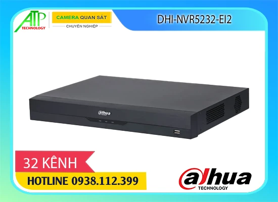 đầu ghi dahua 32 kênh, đầu ghi hình IP dahua, đầu ghi DAHUA DHI-NVR5232-EI2, đầu ghi wizsense dahua, đầu ghi camera ip AI