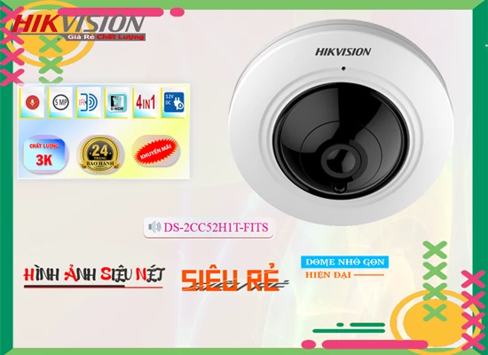 Lắp đặt camera wifi giá rẻ ۞ DS-2CC52H1T-FITS Camera An Ninh Sắt Nét