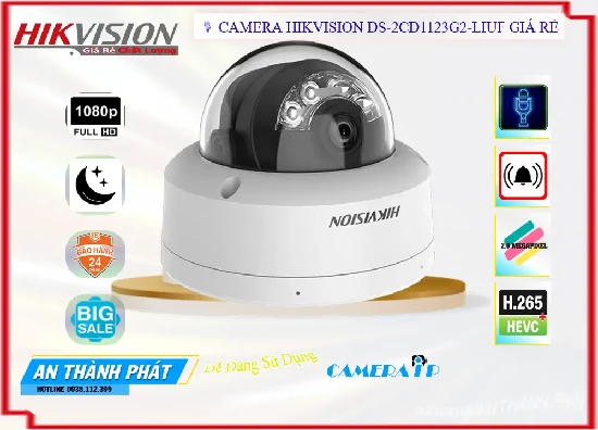 ❂ Camera DS-2CD1123G2-LIUF Hikvision Thiết kế Đẹp 