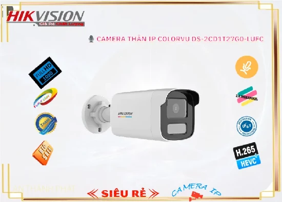 Lắp đặt camera wifi giá rẻ DS-2CD1T27G0-LUFC Camera Thiết kế Đẹp Hikvision