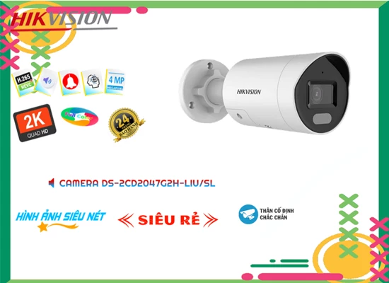 Lắp đặt camera wifi giá rẻ DS-2CD2047G2H-LIU/SL Camera An Ninh Thiết kế Đẹp