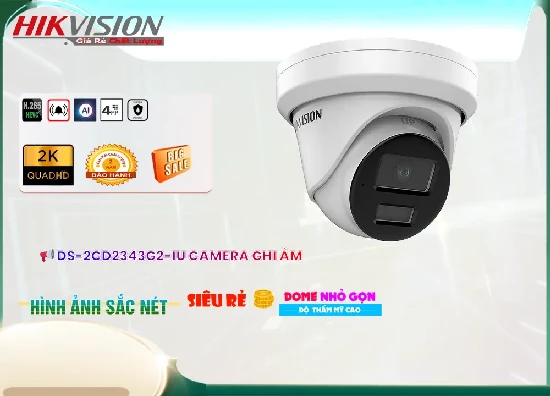 Lắp đặt camera wifi giá rẻ Camera An Ninh Hikvision DS-2CD2343G2-IU Tiết Kiệm
