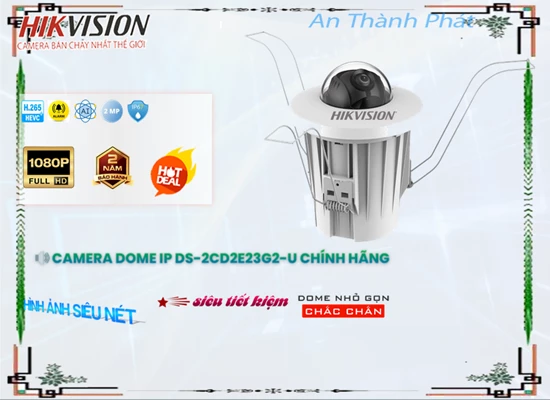 Lắp đặt camera wifi giá rẻ ✪ DS-2CD2E23G2-U Camera An Ninh Hikvision