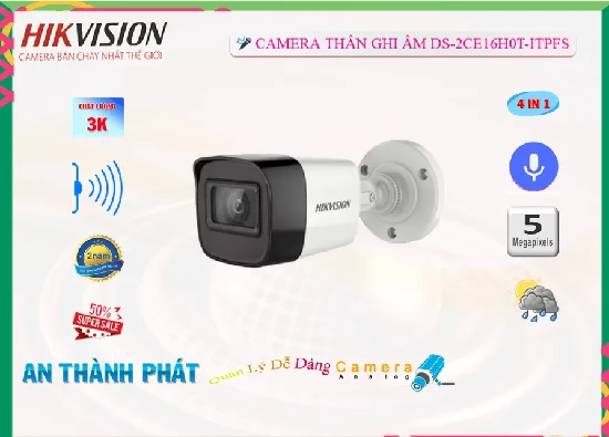 Lắp đặt camera wifi giá rẻ DS-2CE16H0T-ITPFS Camera Hikvision