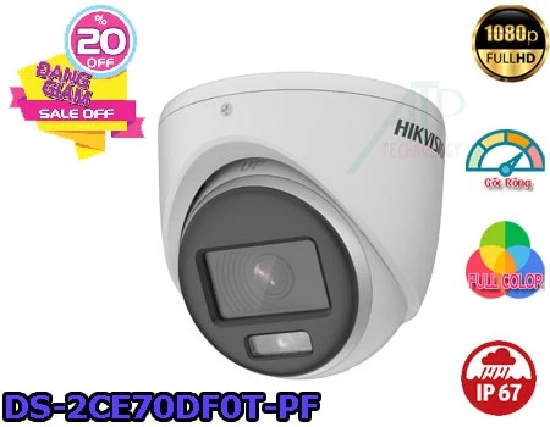 CAMERA HIKVISION FULL COLOR DS-2CE70DF0T-PF 
