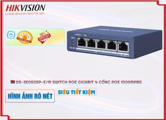 DS-3E0505P-E/M Switch chia mạng Thiết Bị Mạng 