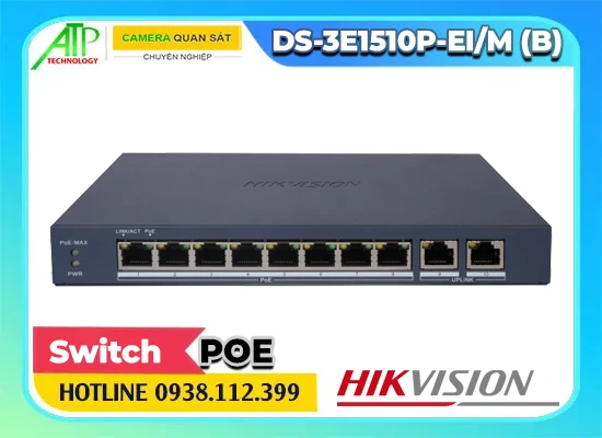 DS-3E1510P-EI/M (B),Hikvision DS-3E1510P-EI/M (B),switch DS-3E1510P-EI/M (B),switch PoE DS-3E1510P-EI/M (B),switch Hikvision DS-3E1510P-EI/M (B),switch PoE 8 cổng DS-3E1510P-EI/M (B),switch Gigabit DS-3E1510P-EI/M (B),thiết bị mạng DS-3E1510P-EI/M (B),switch cấp nguồn PoE DS-3E1510P-EI/M (B),switch camera DS-3E1510P-EI/M (B),DS-3E1510P-EI/M (B) chính hãng,