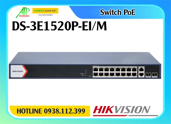 DS-3E1520P-EI/M, Switch PoE DS-3E1520P-EI/M, Giá DS-3E1520P-EI/M, Báo giá DS-3E1520P-EI/M, Thông số DS-3E1520P-EI/M, Switch Hikvision DS-3E1520P-EI/M, Bộ chia mạng PoE DS-3E1520P-EI/M, Mua DS-3E1520P-EI/M chính hãng, Lắp đặt Switch PoE DS-3E1520P-EI/M