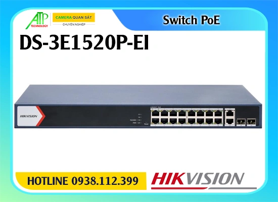 DS-3E1520P-EI, Switch PoE DS-3E1520P-EI, Giá DS-3E1520P-EI, Báo giá DS-3E1520P-EI, Thông số DS-3E1520P-EI, Switch Hikvision DS-3E1520P-EI, Bộ chuyển mạch PoE DS-3E1520P-EI, Mua DS-3E1520P-EI chính hãng, Lắp đặt Switch PoE DS-3E1520P-EI