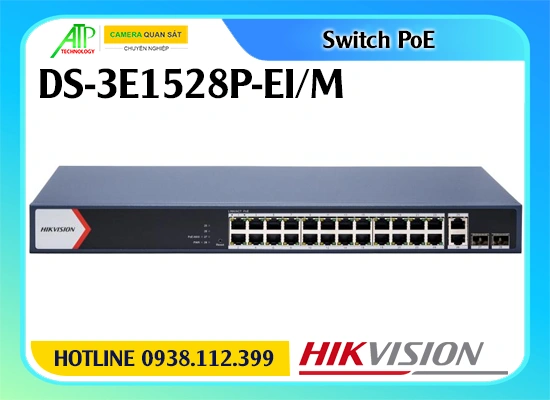 DS-3E1528P-EI/M, Switch PoE DS-3E1528P-EI/M, Giá DS-3E1528P-EI/M, Báo giá DS-3E1528P-EI/M, Thông số DS-3E1528P-EI/M, Switch Hikvision DS-3E1528P-EI/M, Bộ chia mạng PoE DS-3E1528P-EI/M, Mua DS-3E1528P-EI/M chính hãng, Lắp đặt Switch PoE DS-3E1528P-EI/M