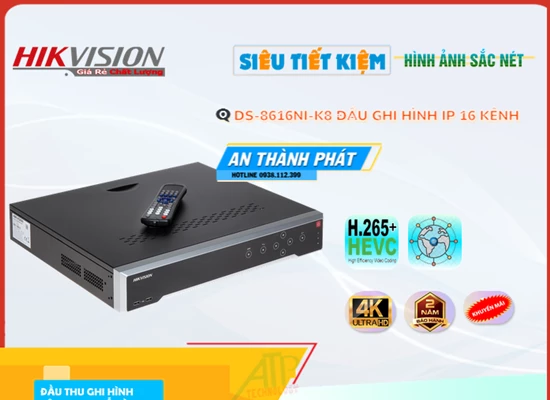 Lắp đặt camera wifi giá rẻ Hikvision DS-8616NI-K8 Sắt Nét