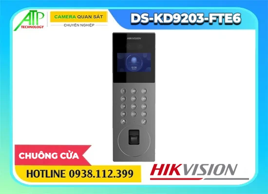 DS-KD9203-FTE6,chuông cửa IP DS-KD9203-FTE6,Hikvision DS-KD9203-FTE6,chuông cửa Hikvision DS-KD9203-FTE6,chuông cửa thông minh DS-KD9203-FTE6,thiết bị kiểm soát ra vào DS-KD9203-FTE6,chuông cửa nhận diện khuôn mặt Hikvision,chuông cửa vân tay Hikvision,chuông cửa thẻ từ M1 Hikvision,chuông cửa mã PIN Hikvision,video door phone DS-KD9203-FTE6,
