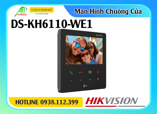 DS-KH6110-WE1, màn hình căn hộ Hikvision, màn hình chuông cửa Hikvision, DS-KH6110-WE1 chính hãng, màn hình intercom Hikvision, màn hình cảm ứng Hikvision 4.3 inch, giá DS-KH6110-WE1, màn hình đàm thoại Hikvision, chuông cửa màn hình Wifi Hikvision