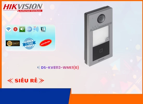 Lắp đặt camera wifi giá rẻ Hikvision Thiết bị chuôn cửa DS-KV8113-WME1(B)