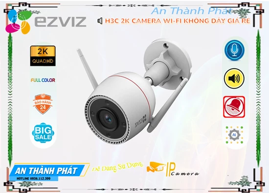 Lắp đặt camera wifi giá rẻ Camera EZVIZ H3C 2K