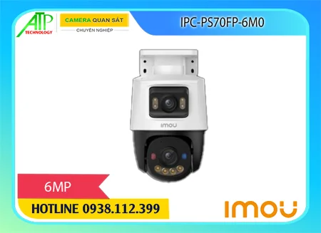 camera imou IPC-PS70FP-6M0, camera imou PoE Cruiser Dual 6MP, camera imou 2 mắt, camera imou full màu ban đêm, camera imou tích hợp mic loa, camera imou có đèn cảnh báo, camera imou hỗ trợ thẻ nhớ 512GB