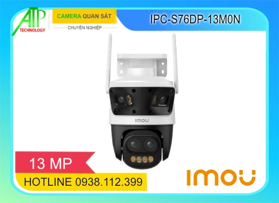 camera imou ipc-s76dp-13m0n, camera cruiser pano z 13mp, camera wifi đa ống kính imou, camera ptz zoom 12x imou, camera an thành phát
