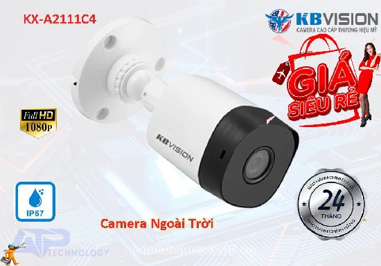 Lắp đặt camera wifi giá rẻ Camera KX-A2111C4 KBvision Giá Rẻ