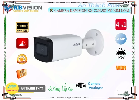 Lắp đặt camera wifi giá rẻ KX-C2005S5 Camera KBvision Thiết kế Đẹp