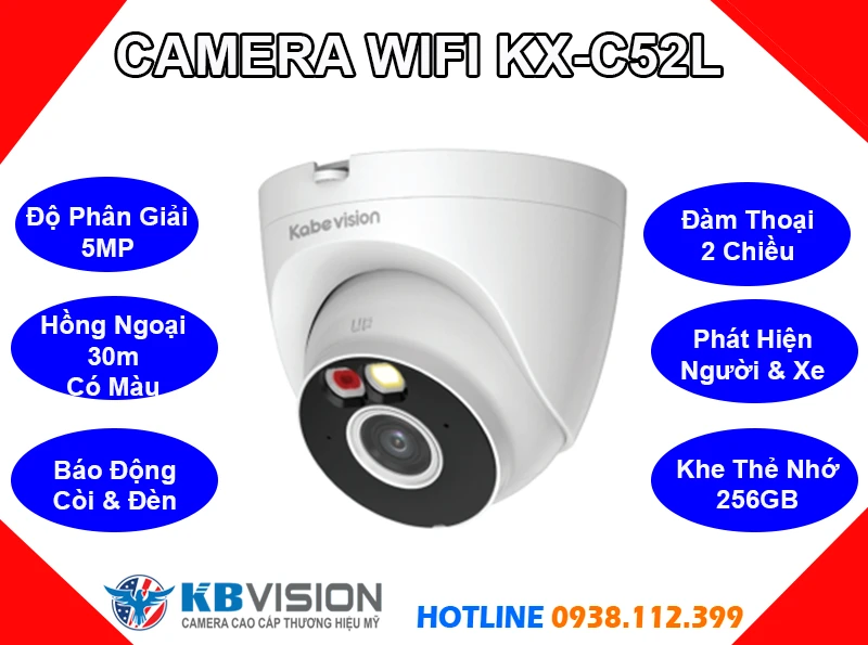 KX-C52L Camera Wifi KBVISION (5MP), camera quan sát KX-C52L, camera báo động KX-C52L, lắp đặt camera KX-C52L, lắp camera KX-C52L giá rẻ, camera chính hãng KBVISION KX-C52L, camera KX-C52L giá rẻ, camera trong nhà KX-C52L, KX-C52L, camera đàm thoại KX-C52L,