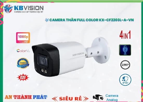 Lắp đặt camera wifi giá rẻ Camera An Ninh KBvision KX-CF2203L-A-VN Thiết kế Đẹp