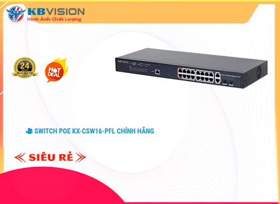 Lắp đặt camera wifi giá rẻ KBvision KX-CSW16-PFL Switch chuyển đổi dữ liệu