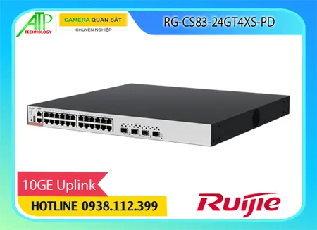 RG-CS83-24GT4XS-PD, switch RG-CS83-24GT4XS-PD, chia mạng RG-CS83-24GT4XS-PD, thiết bị chuyển mạch RG-CS83-24GT4XS-PD, cấu hình RG-CS83-24GT4XS-PD, thông số RG-CS83-24GT4XS-PD, thông số kỹ thuật RG-CS83-24GT4XS-PD, giá RG-CS83-24GT4XS-PD  