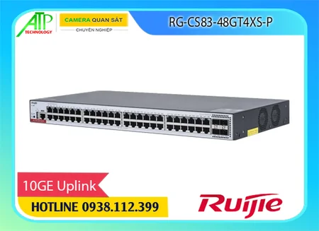 RG-CS83-48GT4XS-P, switch RG-CS83-48GT4XS-P, chia mạng RG-CS83-48GT4XS-P, thiết bị chuyển mạch RG-CS83-48GT4XS-P, cấu hình RG-CS83-48GT4XS-P, thông số RG-CS83-48GT4XS-P, thông số kỹ thuật RG-CS83-48GT4XS-P, giá RG-CS83-48GT4XS-P  